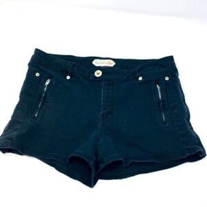 Boom boom jeans shorts black denim side zip 11 BoxF